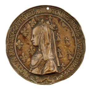 Obverse of medal by Nicolas Leclerc depicting Anne of Brittany.