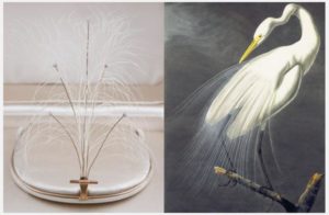 Aigrette, 1894, and Audubon's image of an egret.
