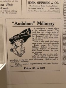 Period ad displayed at the N-Y Historical Society