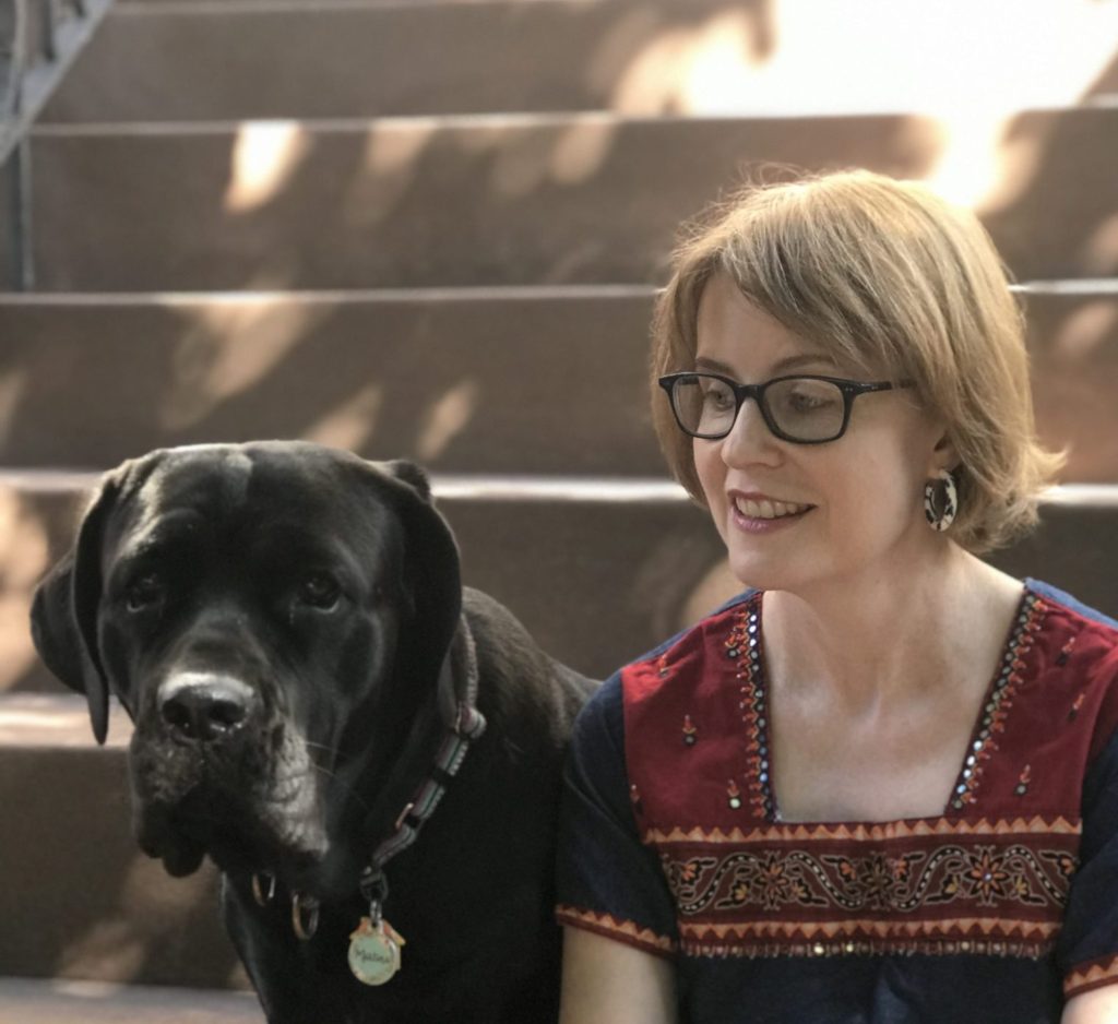 Author Kate Deimling with her dog